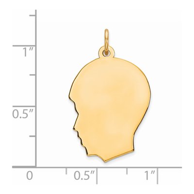 Gold-Plated Sterling Silver Boy Disc Charm – view 3