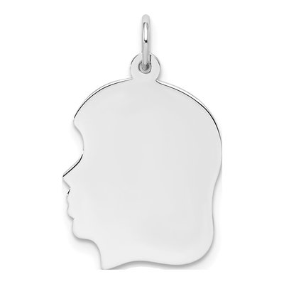 Sterling Silver Girl Disc Charm
