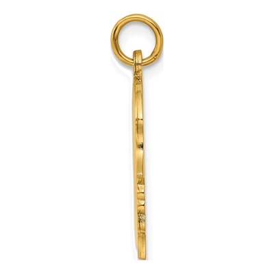 Gold-Plated Sterling Silver Girl Disc Charm – view 3