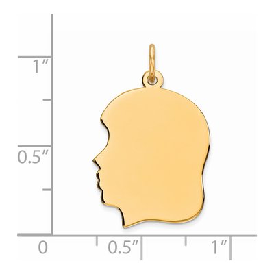 Gold-Plated Sterling Silver Girl Disc Charm – view 3