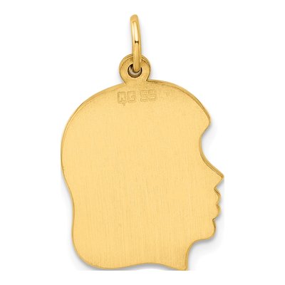 Gold-Plated Sterling Silver Girl Disc Charm – view 4