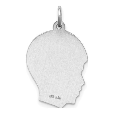 Sterling Silver Boy Disc Charm – view 4