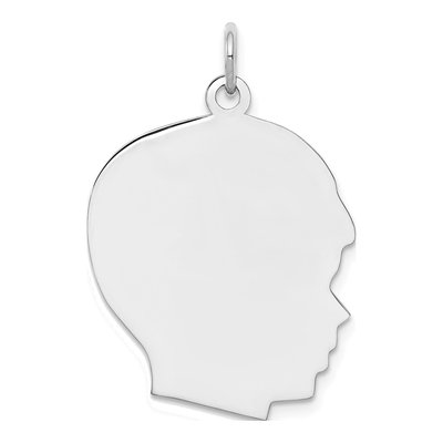Sterling Silver Boy Disc Charm