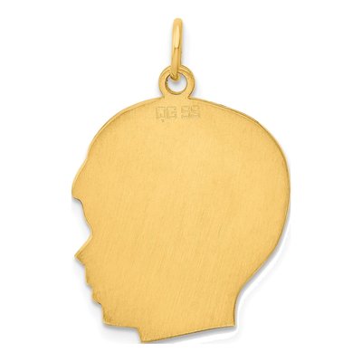 Gold-Plated Sterling Silver Boy Disc Charm – view 4
