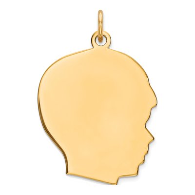 Gold-Plated Sterling Silver Boy Disc Charm