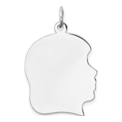 Sterling Silver Girl Disc Charm