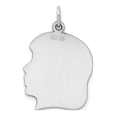 Sterling Silver Girl Disc Pendant – view 3