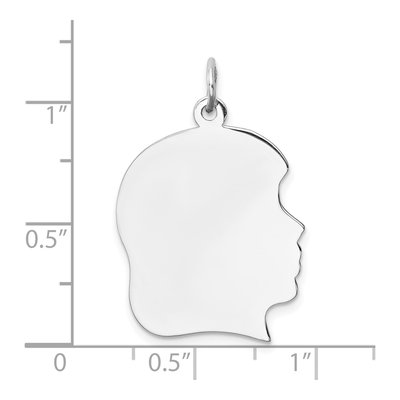 Sterling Silver Girl Disc Pendant – view 4