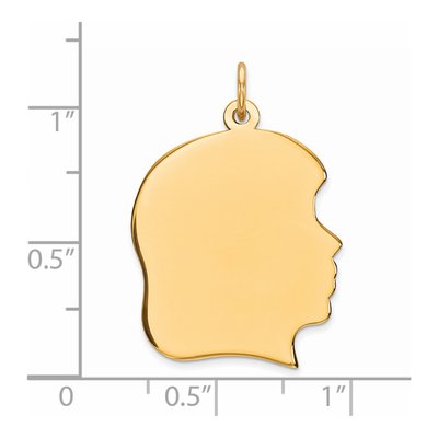 Gold-Plated Sterling Silver Girl Disc Charm – view 3