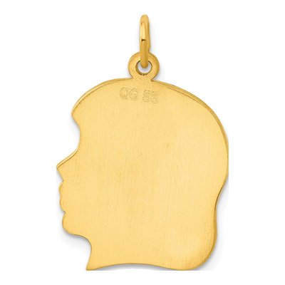 Gold-Plated Sterling Silver Girl Disc Charm – view 3