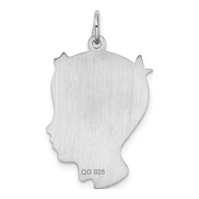 Sterling Silver Boy Disc Pendant – view 4