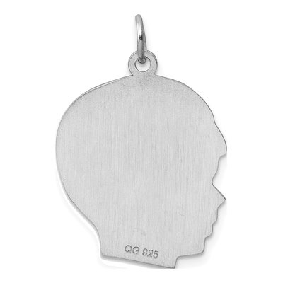 Sterling Silver Boy Disc Charm – view 4