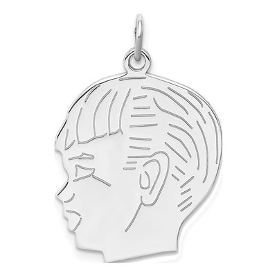 Sterling Silver Boy Disc Charm