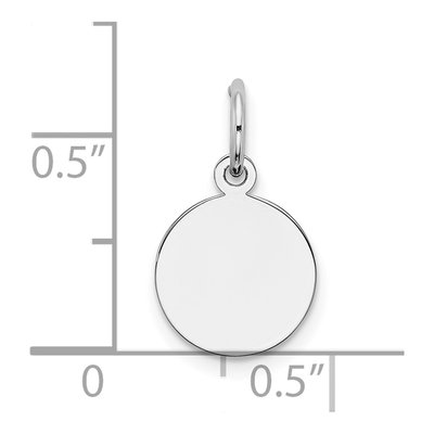 Sterling Silver Round Disc Charm – view 4