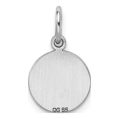 Sterling Silver Round Disc Charm – view 5