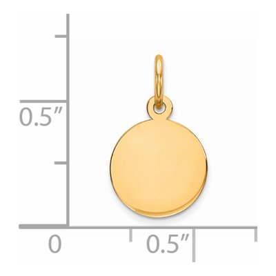 Gold-Plated Sterling Silver Round Disc Charm – view 3