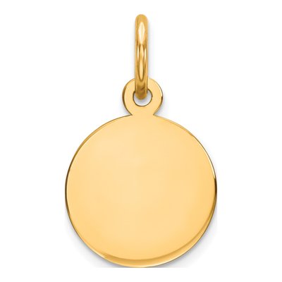 Gold-Plated Sterling Silver Round Disc Charm