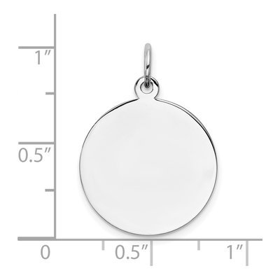 Sterling Silver Round Disc Charm – view 3