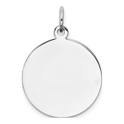 Sterling Silver Round Disc Charm
