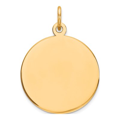 Gold-Plated Sterling Silver Round Disc Charm