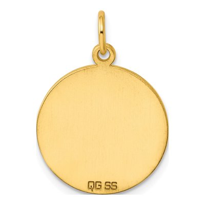 Gold-Plated Sterling Silver Round Disc Charm – view 5