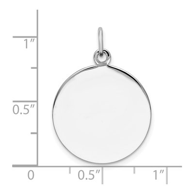 Sterling Silver Round Disc Charm – view 4