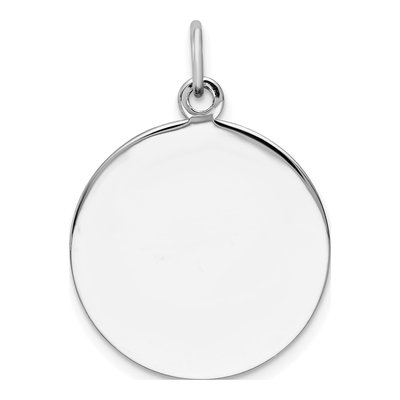 Sterling Silver Round Disc Charm