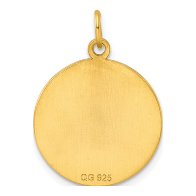 Gold-Plated Sterling Silver Round Disc Charm – view 5