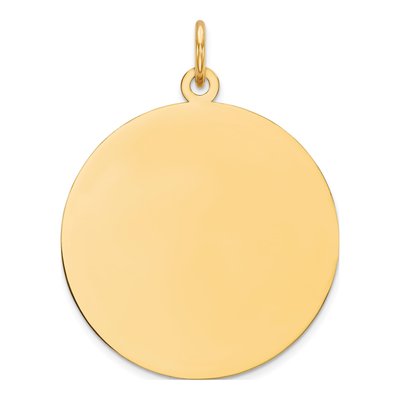 Gold-Plated Sterling Silver Round Disc Charm
