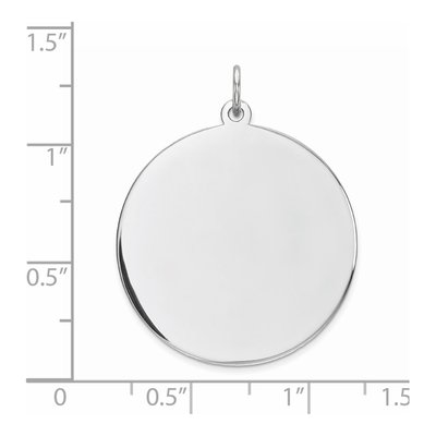 Sterling Silver Round Disc Charm – view 3
