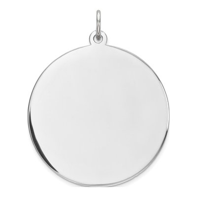 Sterling Silver Round Disc Charm
