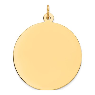 Gold-Plated Sterling Silver Round Disc Charm