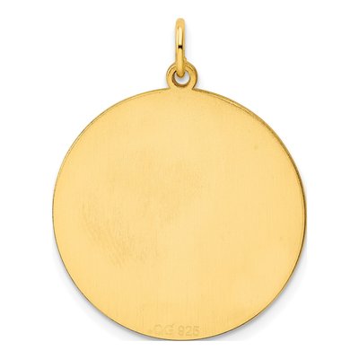 Gold-Plated Sterling Silver Round Disc Charm – view 4
