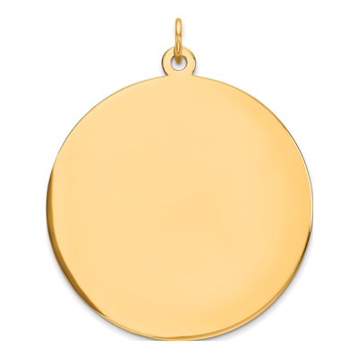Gold-Plated Sterling Silver Round Disc Charm
