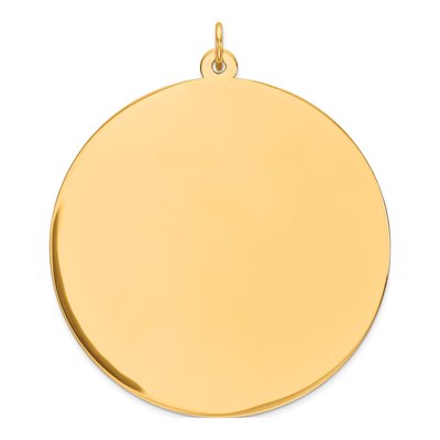 Gold-Plated Sterling Silver Round Disc Charm