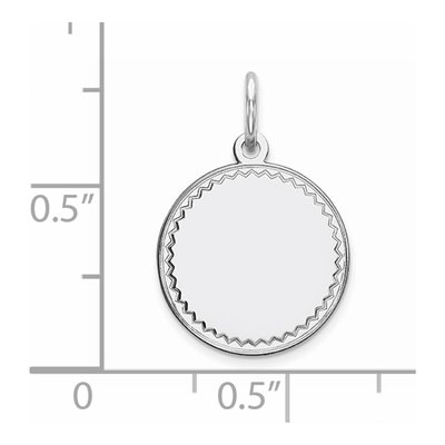 Sterling Silver Round Disc Charm – view 4