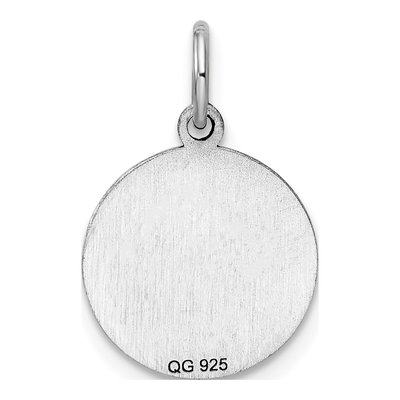 Sterling Silver Round Disc Charm – view 5