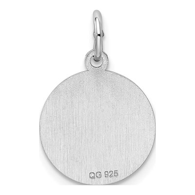 Sterling Silver Round Disc Charm – view 4