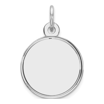 Sterling Silver Round Disc Charm
