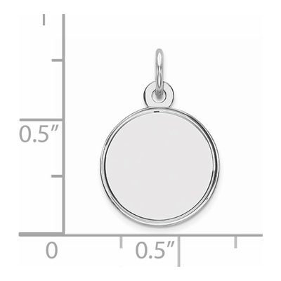 Sterling Silver Round Disc Charm – view 4