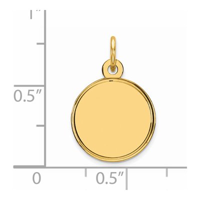 Gold-Plated Sterling Silver Round Disc Charm – view 3