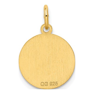 Gold-Plated Sterling Silver Round Disc Charm – view 4