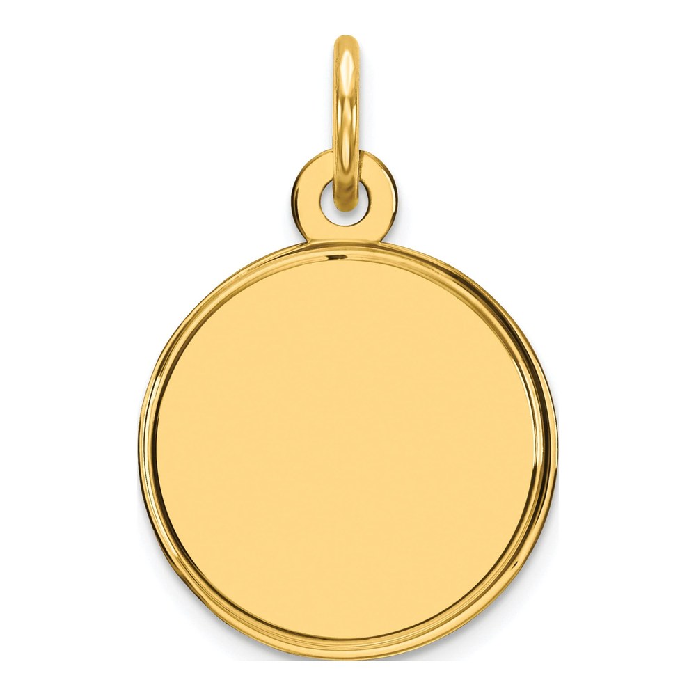 Gold-Plated Sterling Silver Round Disc Charm