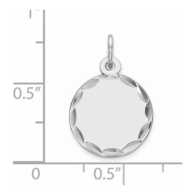 Sterling Silver Round Disc Charm – view 3
