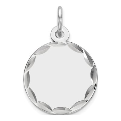 Sterling Silver Round Disc Pendant