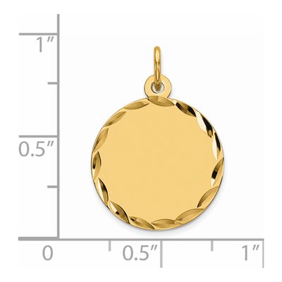 Gold-Plated Sterling Silver Round Disc Charm – view 2