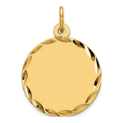 Gold-Plated Sterling Silver Round Disc Charm