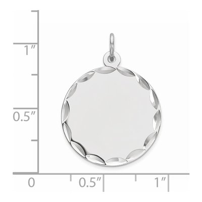 Sterling Silver Round Disc Charm – view 3