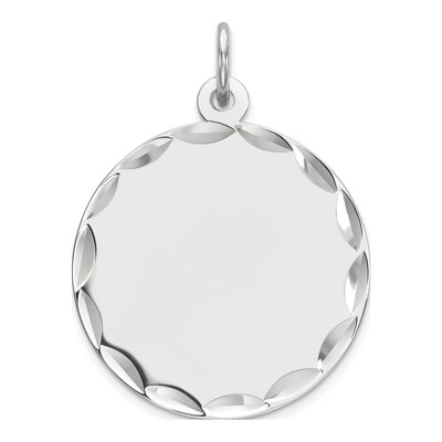 Sterling Silver Round Disc Charm