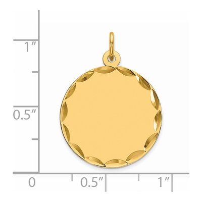 Gold-Plated Sterling Silver Round Disc Charm – view 3